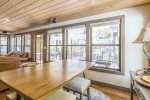Dining area with lots of windows